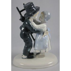Vintage Metzler & Ortloff East Germany Porcelain Chimney Sweep and Wife Figurine